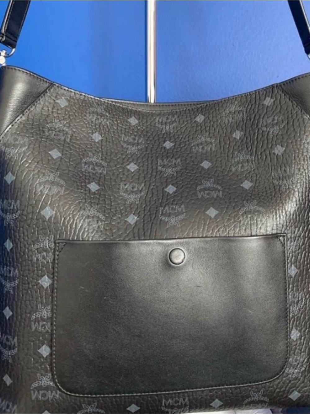 MCM Visetos Klara Hobo Bag – Black Leather Shoulder Bag